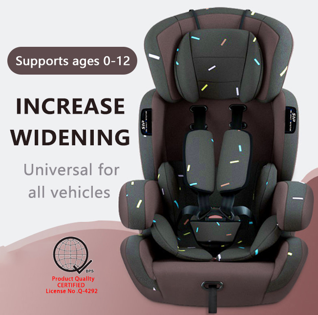 Brett-Child safety seat car (With ICC Certificate) Simple and portable safety seat for infants and children aged 1-12 to sit and lie on