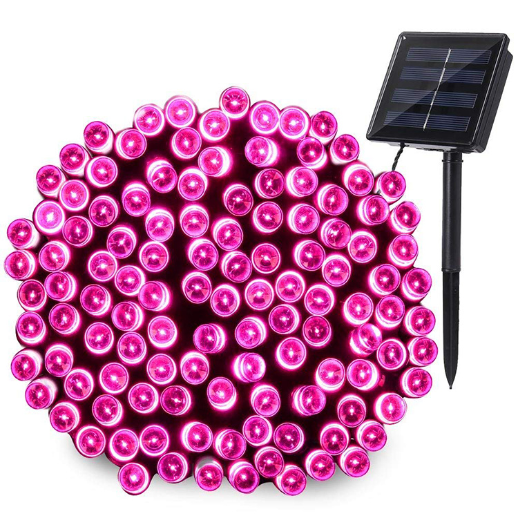 City Goods 10 Meter - 100L LED Solar Powered Waterproof Black Line Wire Christmas Lights