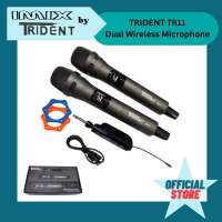 TRIDENT TR11 Plug and Play UHF Dual wireless microphone with rechargeable batteries adjustable angle receiver