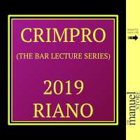 Riano CrimPro (2019) - Criminal Procedure - Bar Lecture Series - Remedial Law