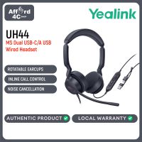 Yealink UH44 Dual MS UC USB-C/A USB Stereo Wired Headset Dual Noise Cancelling HD Audio Lightweight Call Control