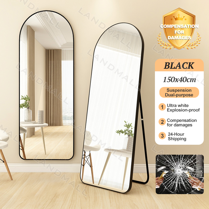 HD Stand Mirror Whole Body Arch Mirror Floor/Wall Mount Dual Use Vertical Mirror For Bedroom Living Room160x50cm