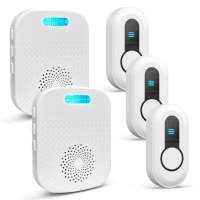 Caregiver Call Button Beeper Pager System Rechargeable & Portable Receiver with 500Ft Range Alert Button Call Bell for Elderly/Patient/Disabled at Home/Hospital/Clinic