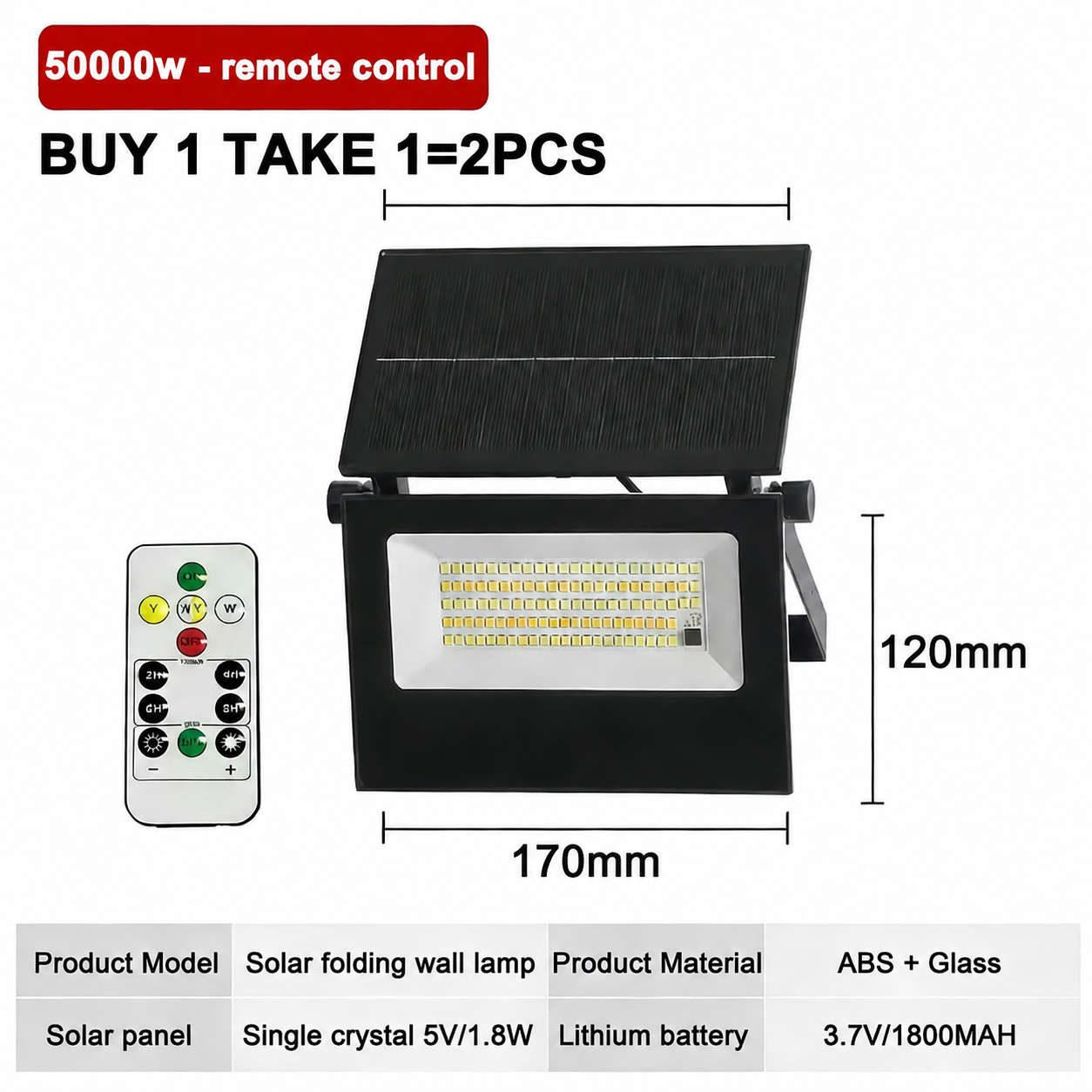 OOKAS Folding Solar LED Floodlight Outdoor IP67 Motion Induction Stree Light Emergency Light