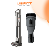 UWANT V500 Self-Emptying Vacuum Cleaner Cordless 25kPa Suction 60° Green Dust Detection 40min Runtime 5-Stage Filtration V-shaped Brush