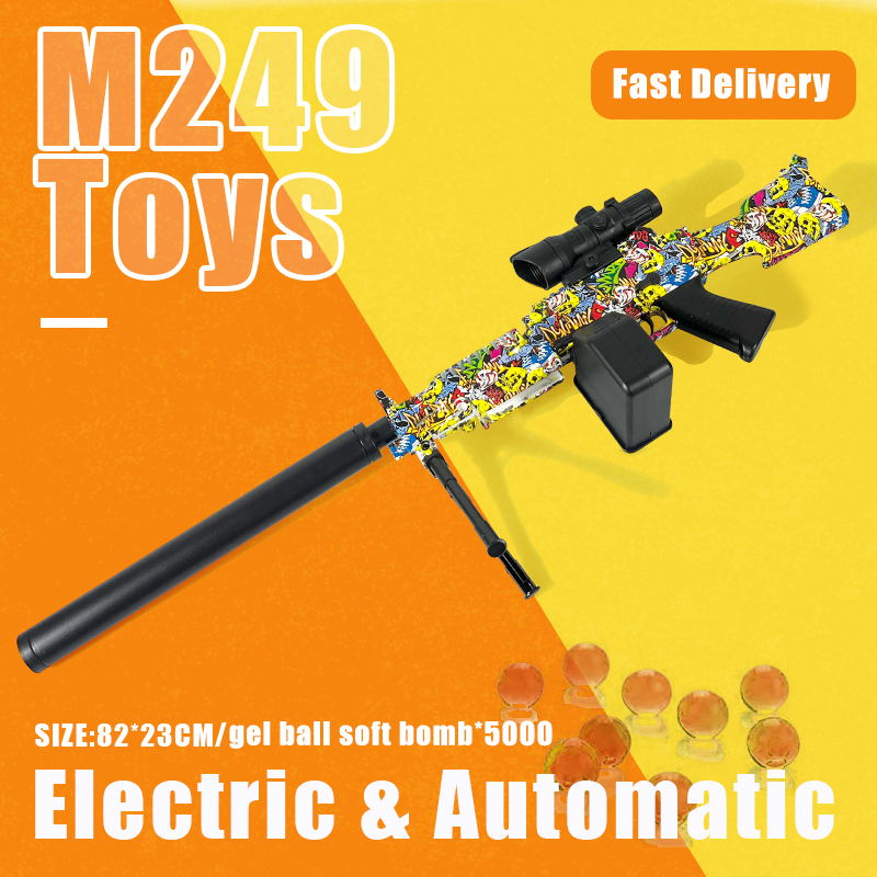 Bola Blaster Mesra Alam Gelombang Bola Elektrik Orbeez Mainan Penembak Manik Air dengan 5000 Bola Gel untuk Aktiviti Luaran Mainan Elektrik