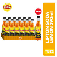 [CASE] Lipton Soda Zero Sugar Ice Tea Lemon 290ml PET Bottle - Pack of 12