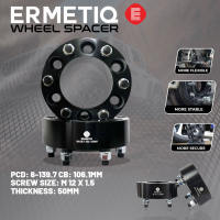 Wheel Spacer for Toyota Hilux Vigo Fortuner | ERMETIQ 50MM Aluminum Hub Centric Wheel Adapter | 6x139.7 PCD | M12x1.5 | 2PCS