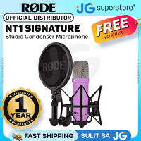 Rode NT1 Signature Cardioid Condenser Studio Microphone with HF6 1″ Large Diaphragm Capsule XLR 3-Pin Output Phantom Powered for Recording Podcasting Live Streaming | Black Blue Purple Green Red Pink | JG Superstore
