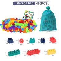 JACIRCLE Building Blocks Creative Puzzle Toys Diy Construction Toys Cognitive Growth Eco Friendly Plastic Matibay Sulit Storage Bag Kids Above 6 Years 40pcs 100pcs 260pcs 416pcs