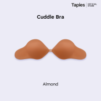 Tapies Cuddle Bra and Cuddle Bra+ [Seamless Strapless Adhesive Silicone Push-up Bra] [Push Up Sticky Cover for Cup Size A-D]