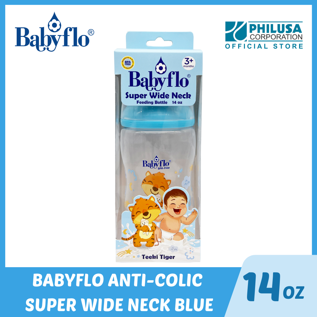 Babyflo Super Wide Neck 14oz BLUE
