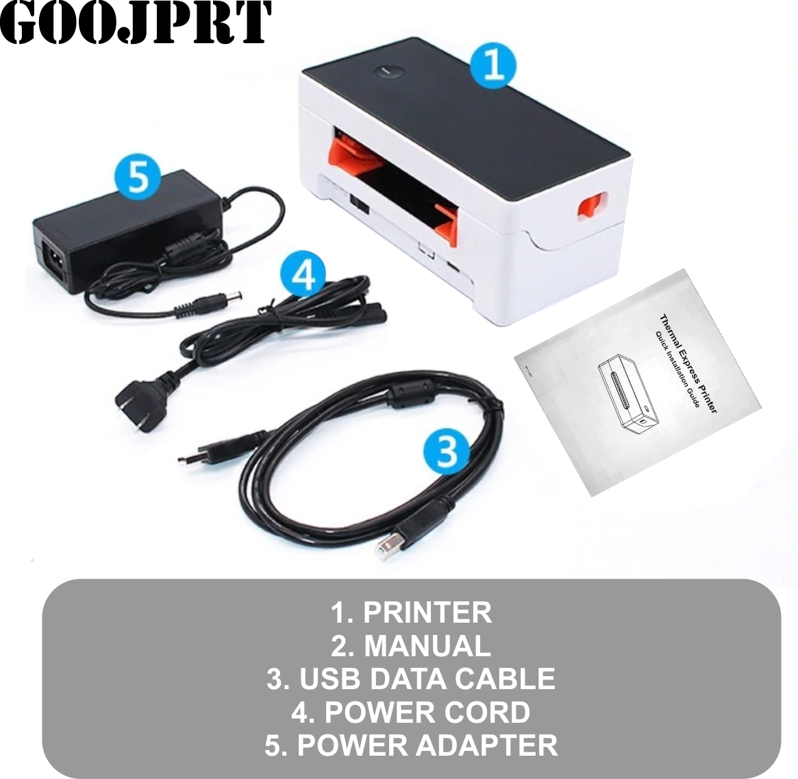 GOOJPRT A6 Bluetooth Thermal Label Printer GPTDL403 Shipping Label