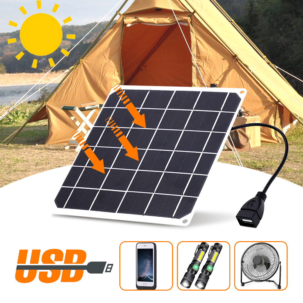 Tấm Năng Lượng Mặt Trời 8W 5V USB Ngoài Trời Không Thấm Nước bảng sạc LED Flood Đèn năng lượng mặt trời sạc năng lượng mặt trời bảng sạc Cho Nhà Di Động Leo Núi Cắm Trại
