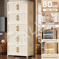 SALVO Foldable Flip Top Storage Cabinet Durable Drawer Cabinet Home Organizer With Wheels Plastic Durabox Wardrobe Organisers