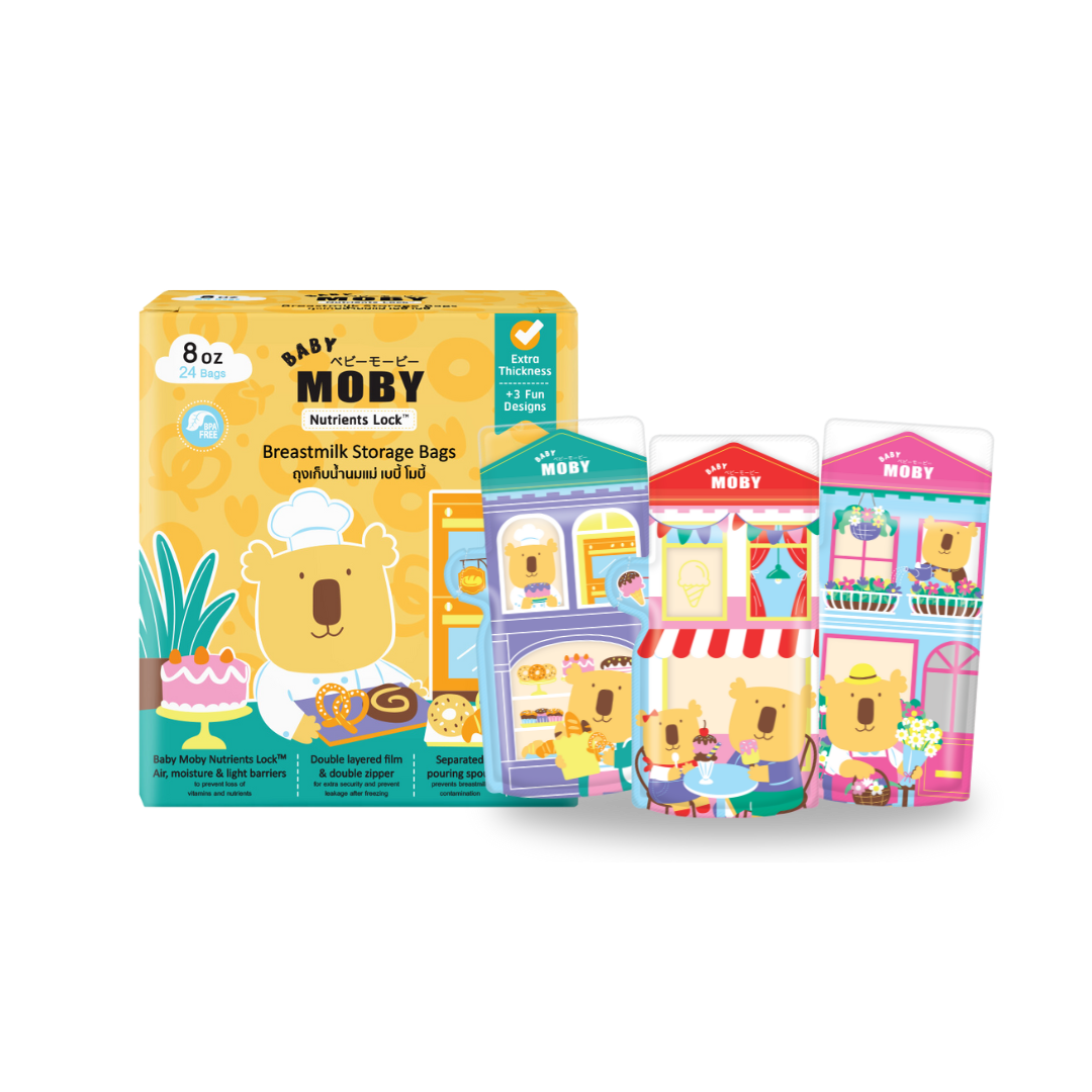 BABY MOBY BREASTMILK STORAGE BAGS 250ml / 8oz (24 bags)