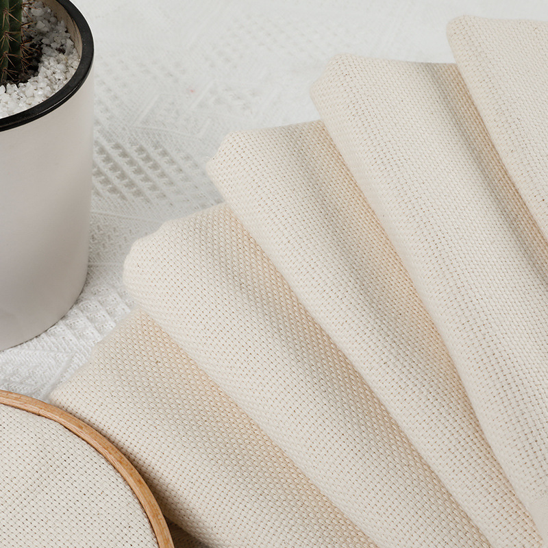 Monks Cloth Vintage Hemp Solid Color Linen Fabric For Sewing For DIY Embroidery Needlework 28*28/38*38/85/50 cm