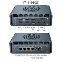 G31 11th Gen Fanless  Mini PC i3-1115g4 /i7-1195G7 4x Intel i225 2.5G LAN pfSense Router