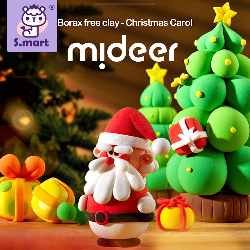 【S.mart】MiDeer Borax Free Clay Christmas Carol kids play dough Christmas gift