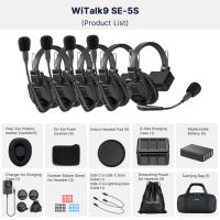 Saramonic WiTalk9 SE 2.4GHz Full-duplex Wireless Intercom Headset System for TV Film Production Teamwork Drone Shooting