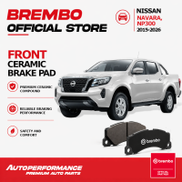 Brembo Ceramic Brake Pads Front for Nissan Navara NP300 2015-Present - Low Dust OEM Replacement (P56118N)