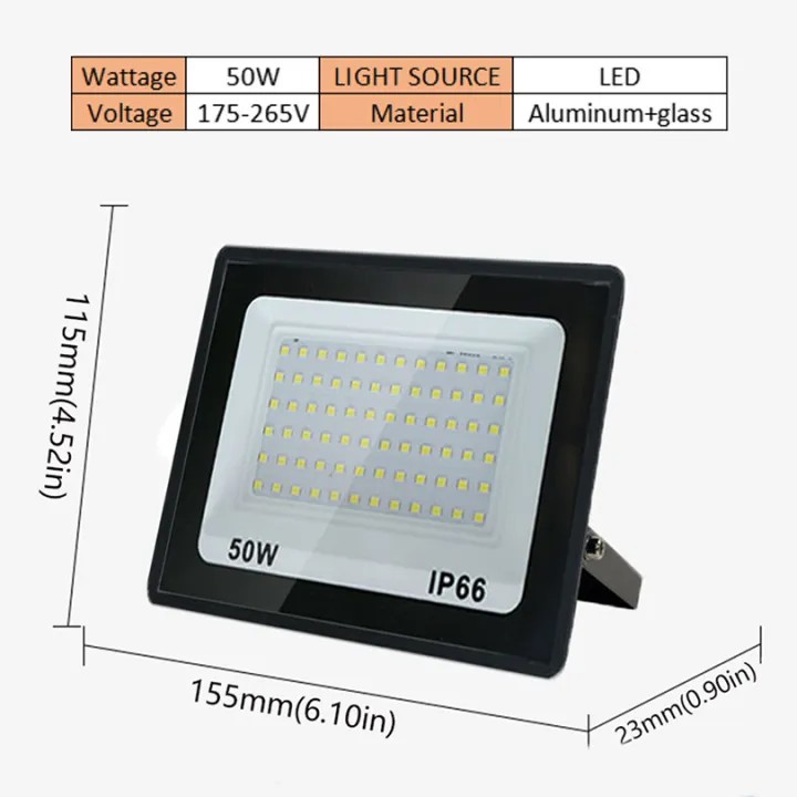 Gold Star LED Flood Light IP66 Waterproof Outside Flood Lamps 220V Super Bright Outdoor Security Lamps Daylight White Floodlight for Yard Garden Playground Basketball Court Patio