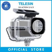 TELESIN Waterproof Case Protection Underwater Dive Housing Shell Cover Handheld Accessory for DJI Action 5 4 3 Cameras OA-WTP-003