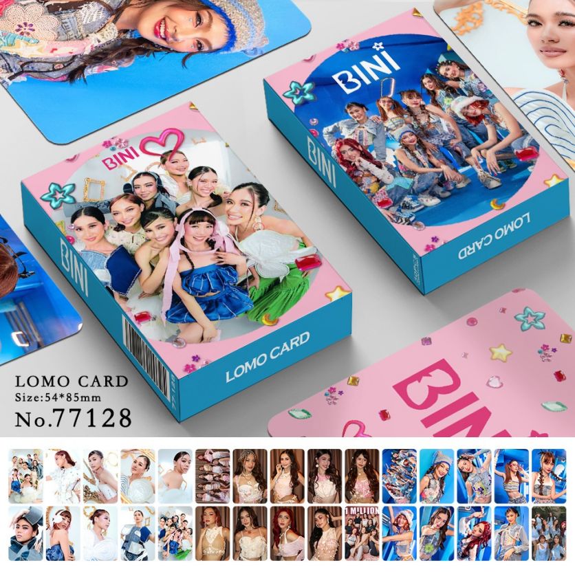 124Pcs BINI Holographic Postcards Laser Photocards Aiah Colet Maloi Gwen Stacey Mikha Jhoanna Sheena
