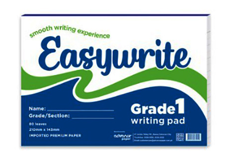 1 Pad Easywrite Writing Pad Quiz Pad / Grade Pad 80 leaves