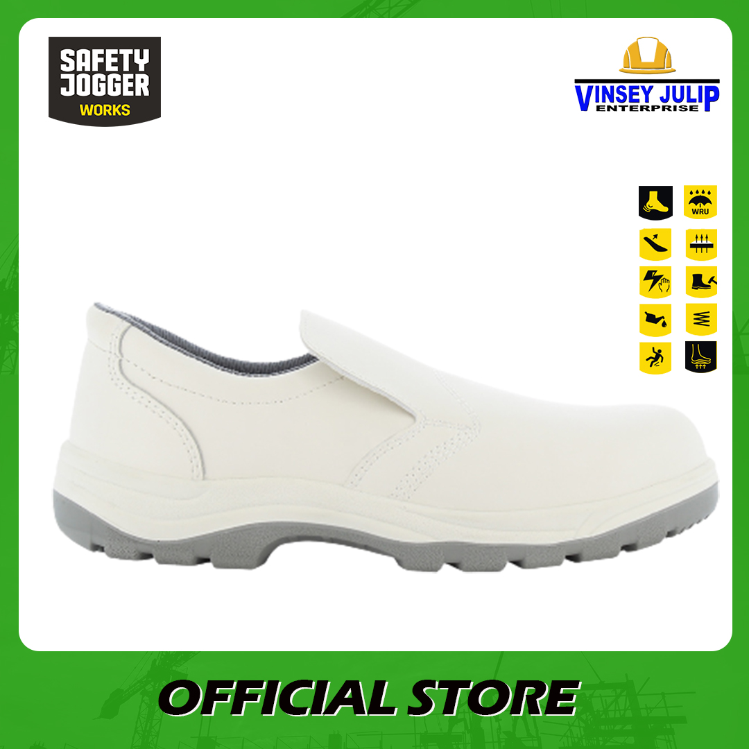 White steel toe shoes sales
