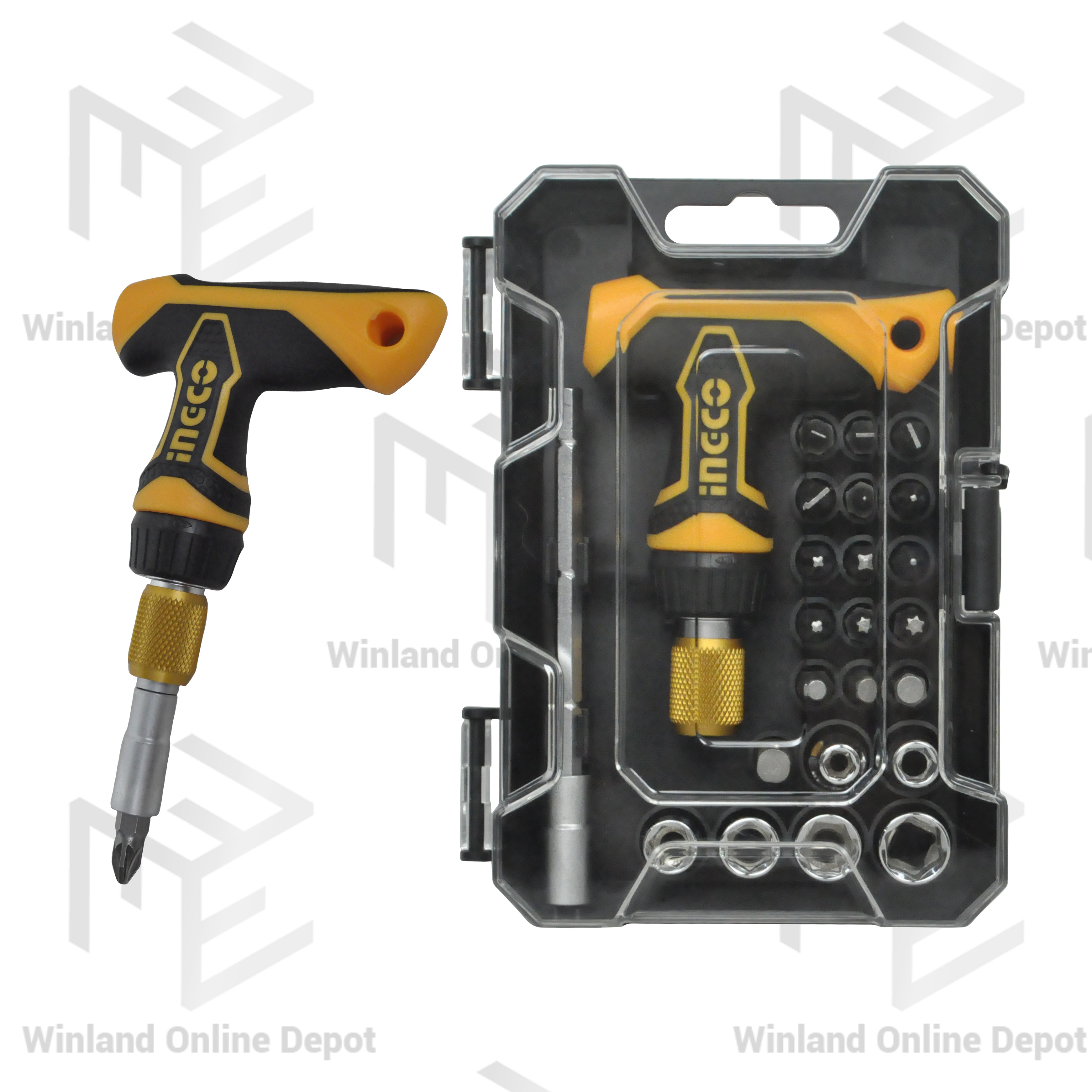 Ingco Original 24pcs Thandle Wrench Screwdriver Set HKSDB0188 *WINLAND