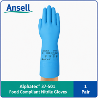 Ansell AlphaTec 37-501 Chemical Food Handling Compliant Nitrile Gloves
