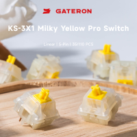 GATERON KS-3X1 Milky Yellow Pro Keyboard Switches Linear for MX Mechanical Keyboard