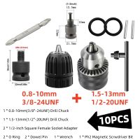 JIANTAI Drill Chuck Adapter 10mm 13mm Impact Adaptor 1/2 ″Square Drive Metal Precise Drill Chuck Converter