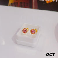 【FIONA】Fashion Stainless Steel Birthstone Stud Earrings Accessories For Unisex WB14#