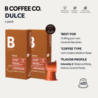 B Coffee Co. Nespresso Compatible Coffee Capsules 10 Pods x 2 Packs