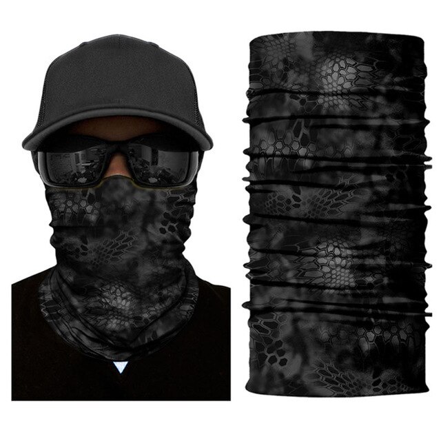 Outdoors Camouflage Bandana Headband Mask Hunting Scarf Neck Gaiter Military Tactical Face Shield Buffs Winter Balaclava Woen