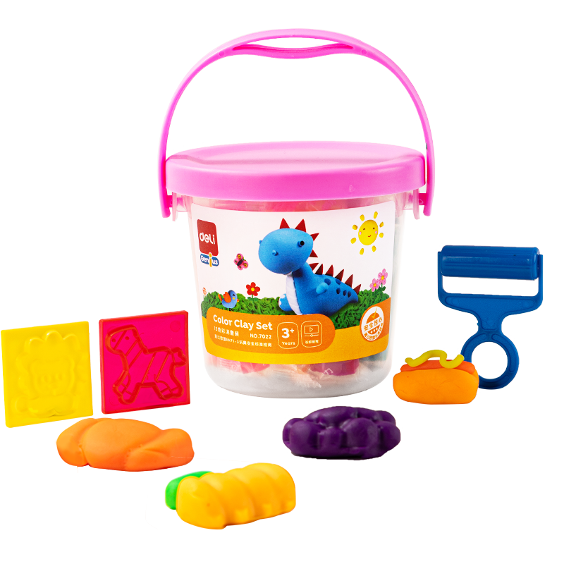 Deli 7022 colored clay 12 Colors