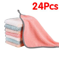 HIONE 12PCS SET. Absorbent Microfiber Kitchen Hangable Dish Cloth Cleaning Kitchen Towel Tools