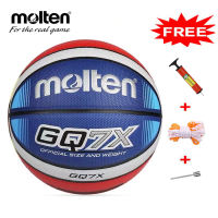 SALE! Molten GQ7X Category 7 PU Leather Material Basketball Ball  Free Net bag Needle Pin and Inflator Size 7 PU Leather Material Official Match basketball Indoor Outdoor Basketball Training Equipment series