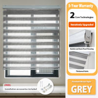 Premium Linen-Weave  Blinds for Window Blackout Roller Shades  Venetians Duo Roller  for Home/Office
