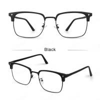 LUSEEN Eyeglasses Photochromic And Anti Radiation Eyeglass Rectangular Frames Glasses For Men And Woman AG2262