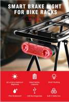 Gaciron W12BR cycling accessories led bike light smart rechargeable bike tail light for bicycle rear rack light