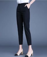 HUILISHI Korean Ladies Plain Stretchable Slim Fashion Ankle Cropped Suit Pants For Office Womens Shoes and ClothingWomen ClothingPants & LeggingsPants