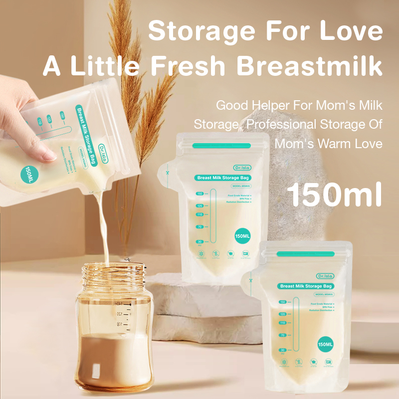 Dr. Isla MSB05 Breast Milk Storage Bags 10PCS Zip Lock Version 150mL 360 Irradiation Beverage Storage Bag