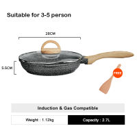 JEETEE Non Stick Frying Pan original with Lid kawali makapal Induction & Gas Compatible No PFOA/PFAS