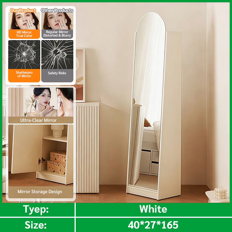 Entrance full-length mirror full-length mirror home with cabinet punch-free style bedroom dressing mirror with door storage cabinet