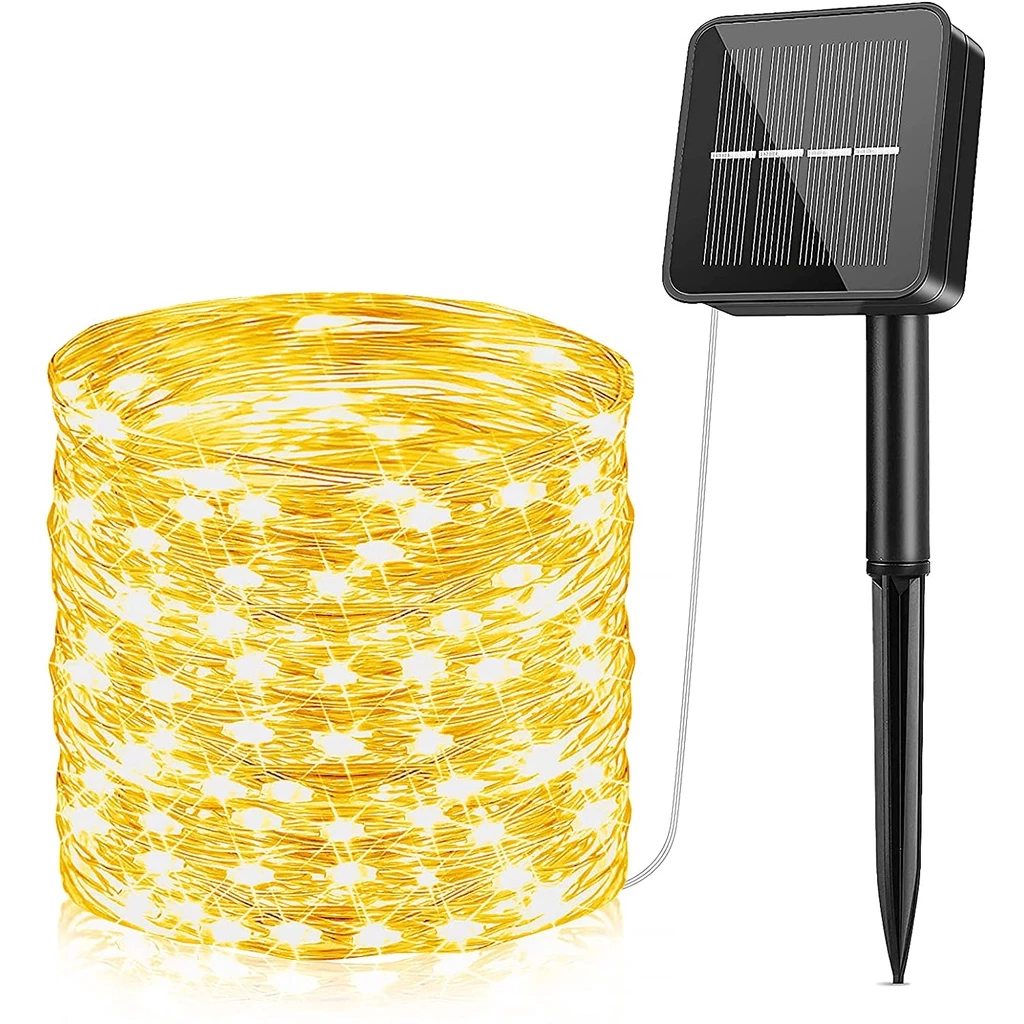 22M Solar Christmas Light Outdoor Waterproof 8 Lighting Modes Lighting LED Solar Power Christmas Lights Party Wedding Decor for Home Garden