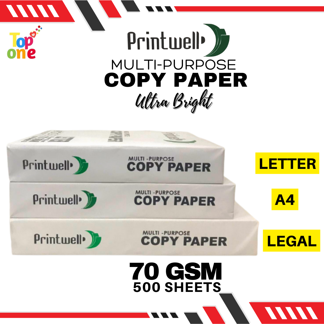 Hard Copy Printwell Bond Paper A4 - Per ream 500 sheets 70 gsm
