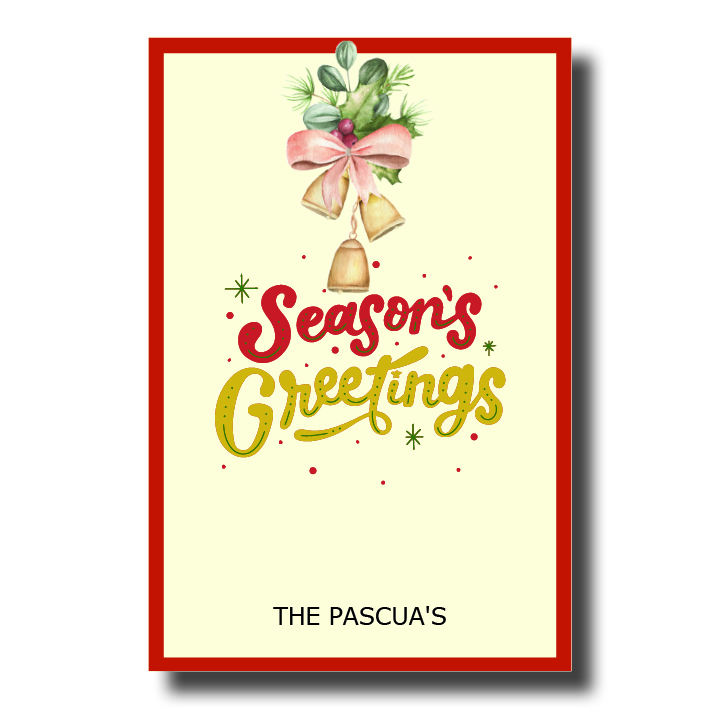 FTLP | Personalized Christmas Gift Tags | Colored | Seasons Greetings